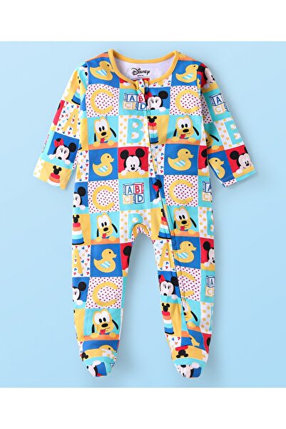 Babyhug Disney بدلة نوم مزينة برسومات ميني ماوس وأصدقائها - أزرق