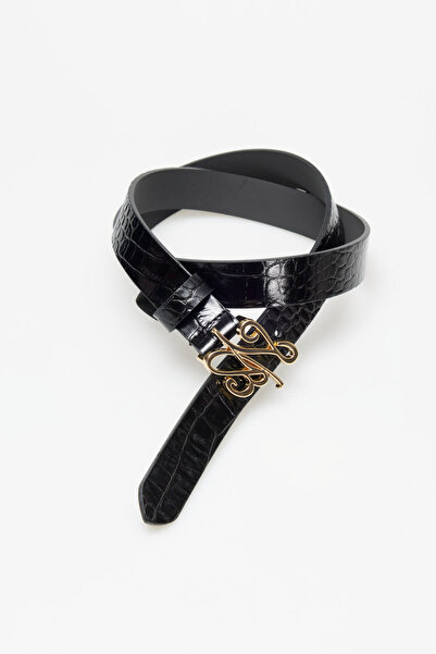 Ted Baker TB LOGO TOKALI KROKO DESEN DERİ KEMER