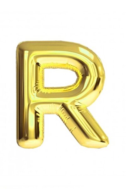 ENG PARTİ DÜNYASI Letter R - Gold Foil Letter Balloon 40 Inch