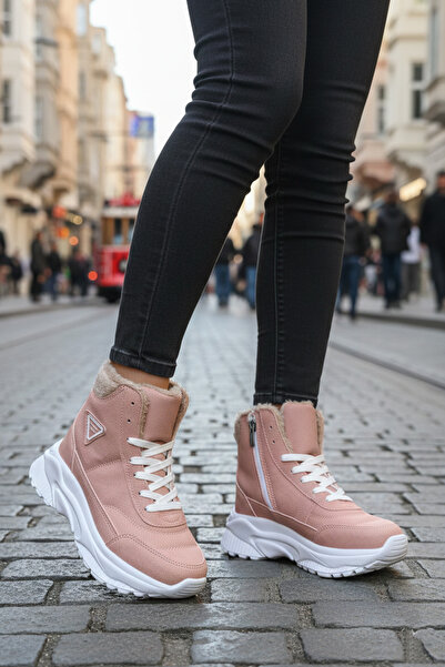 LUXEON Women's Powder Winter Boots with Fur Inside, Waterproof, Zippered, Casual Boots, Stylish Orthopedic Daily Bootie Boots