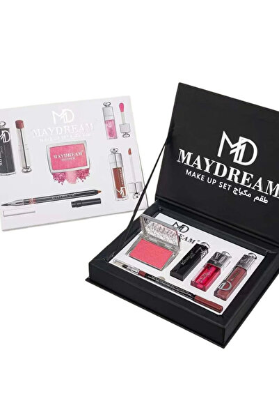 MAYDREAM Black set: lipsticks + lip gloss + lip liner + powder blush PH-1371B