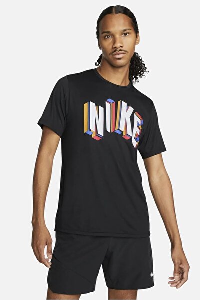 Nike Pro Dri Fit Men's Tight Fit Top Slim Fit Short Sleeve Black Sweatshirt Body