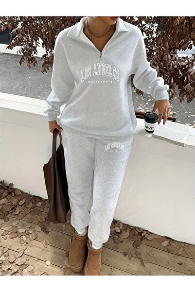 AEMİ Pantaloni de sport unisex cu imprimeu cu jumătate de fermoar Swea tricou...