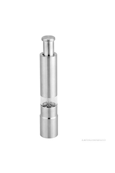 OEM Manual spice grinder, stainless steel, silver, 15x2.7x2.7 cm, transparent storage chamber