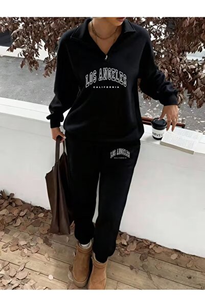 AEMİ Pantaloni de sport unisex cu imprimeu cu jumătate de fermoar Swea tricou...