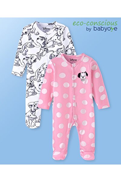 Babyoye Disney أطقم نوم بأكمام طويلة من نسيج متداخل، بنقشة 101 كلب مرقش، عبوة...