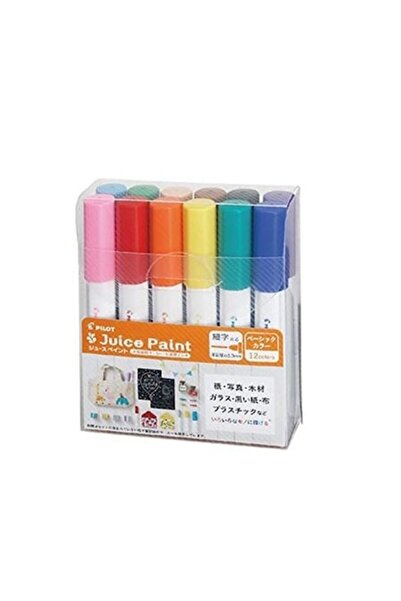 Pilot Σετ μαρκαδόρων Juice Paint 12, λεπτή μύτη 1,0 mm, με βάση το νερό, πολύ...
