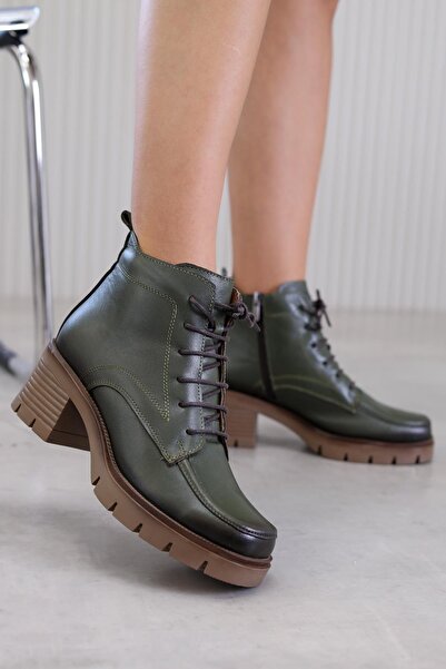 Stil Durağı E2425 model 5 cm heeled new season postal boots original leather ...