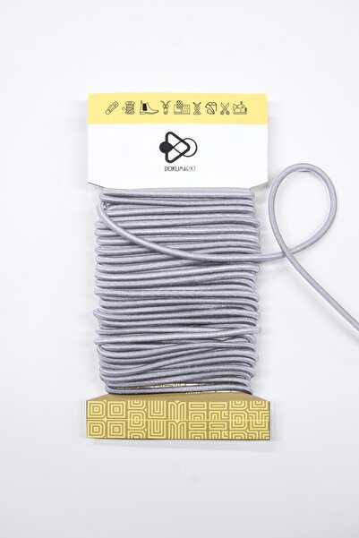 Dokumarkt Snur rotund din cauciuc dur, gros de 3,5 mm - șireturi inteligente pentru cizme - cauciuc de tensionare pentru bagaje pentru cort - 10 metri