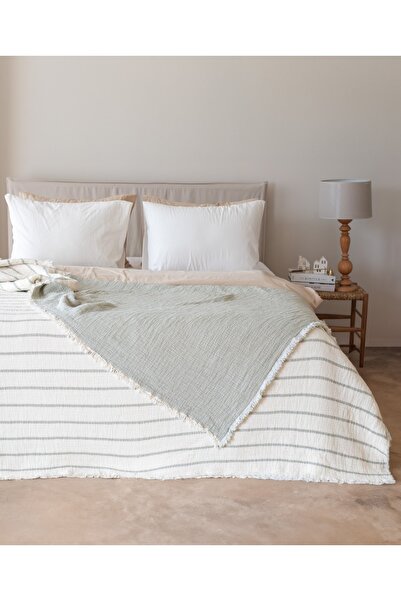 metin tekstil غطاء سرير وبيكيه من الموسلين مكون من 8 طبقات