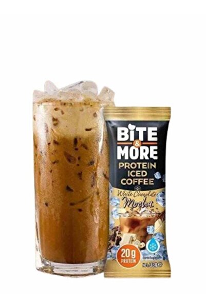 bite & more قهوة مثلجة غنية بالبروتين، بنكهة موكا الشوكولاتة البيضاء، 33 غرام