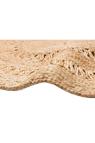 akbel halı & yatak exclusive home design CA-112 NATURAL XW El Dokuma Yuvarlak...