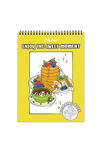 Ohuhu Carte de colorat „Bucură-te de clipa dulce” — 40 de modele față-verso, ...