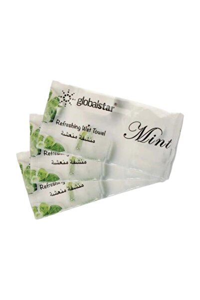 Globalstar مناشف مبللة منعشة من غلوبال ستار - بنكهة النعناع - 25 قطعة