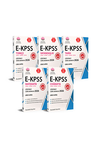 Kocakafa Yayınları EKPSS Ortaöğretim Çözümlü Soru Bankası 5'li set 2026 Baskı