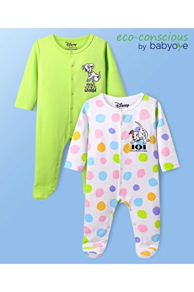Babyoye Disney أطقم نوم متداخلة القدمين برسومات 101 كلب مرقش (عبوة من قطعتين)...
