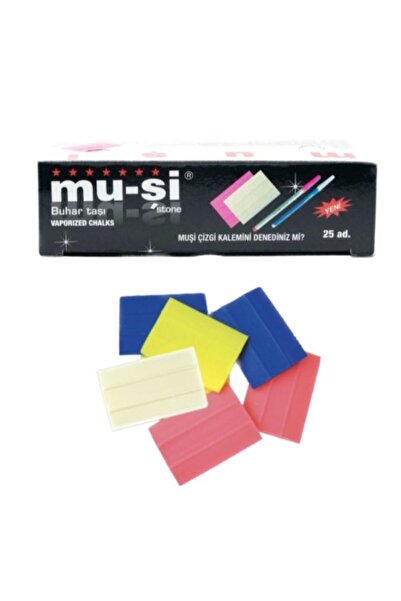 MUSİ MU-Şİ KUMAŞ SABUN ÇİZGİ TAŞI KARIŞIK RENK 25 ADET