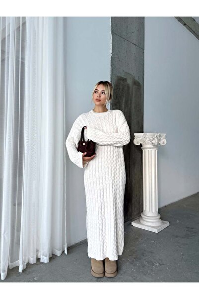 REDMİNA fashion Knitted Textured Knitwear Dress