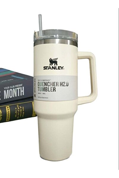 Stanley نسخة طبق الأصل من كوب كوينشر H2.0 فلو ستيت المصنوع من الفولاذ المقاوم للصدأ والمعزول بتفريغ الهواء مع غطاء وماصة