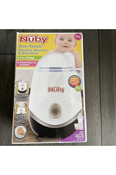 Nuby جهاز تدفئة وتعقيم زجاجات الأطفال الكهربائي بلمسة واحدة 2 في 1
