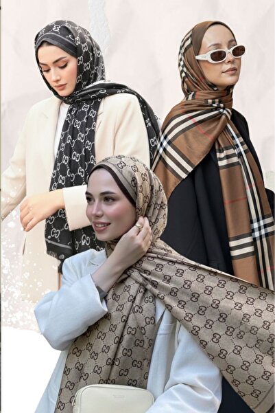 DeRosa Jakar Çift Taraflı Şal Seti 3'lü Şal Hediye Seti