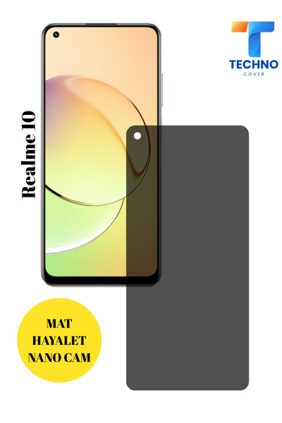 foxpower Realme 10 Hayalet Cam Mat Nano Ekran Koruyucu Darbelere Karşı Dayanı...