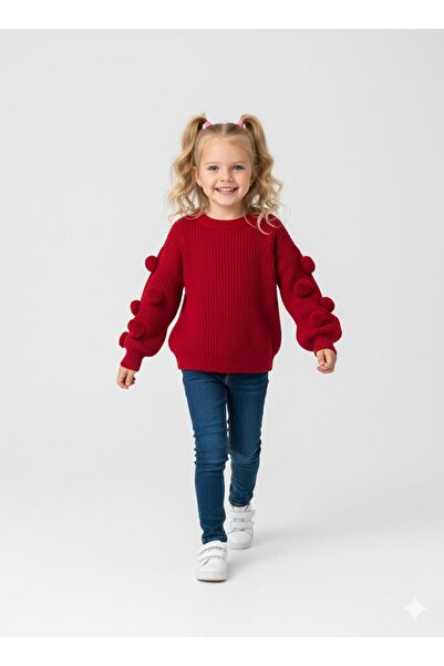 miaras baby Girl's Pompom Detailed Sweater