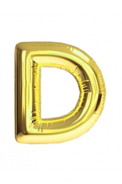 ENG PARTİ DÜNYASI Letter D - Gold Foil Letter Balloon 40 Inch