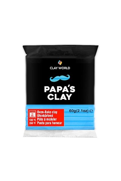 Clay World Lut polimeric Papa's Clay, 60 g, albastru deschis