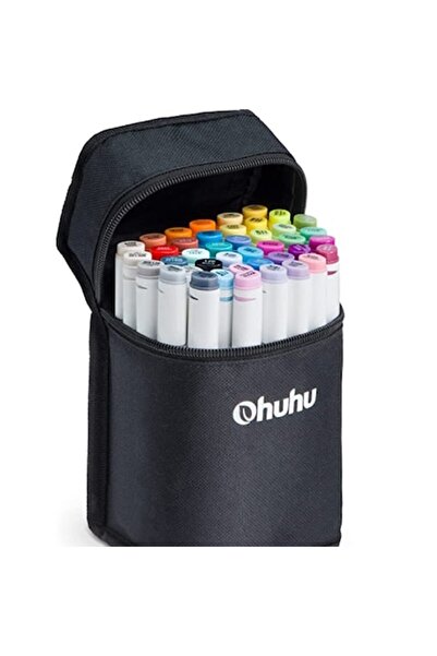 Ohuhu 40-Piece Marker Set, Dual Tips, Alcohol-Based, Multicolor