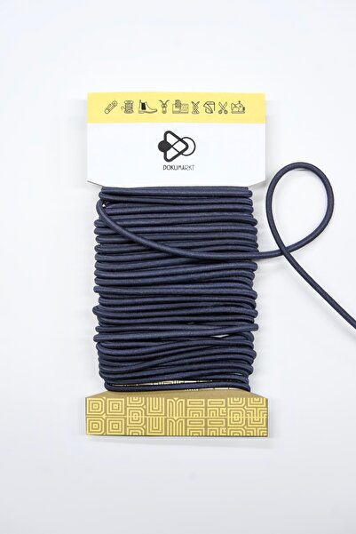 Dokumarkt Snur rotund din cauciuc dur, gros de 3,5 mm - șireturi inteligente pentru cizme - cauciuc de tensionare pentru bagaje pentru cort - 10 metri