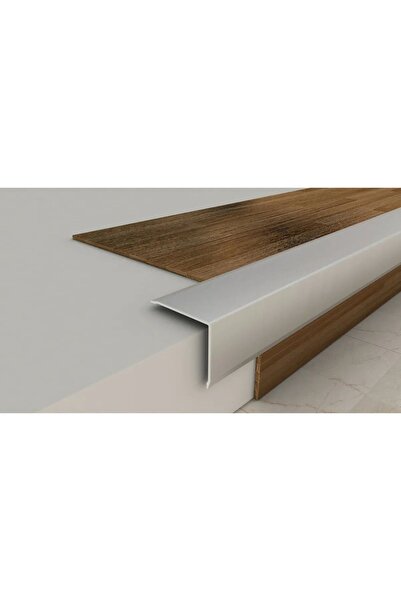 Emek Yapı Gri Metal Merdiven Basamak Profili Çıtası Köşebenti Pahlı Bitim Profili 3cm*3cm*90cm