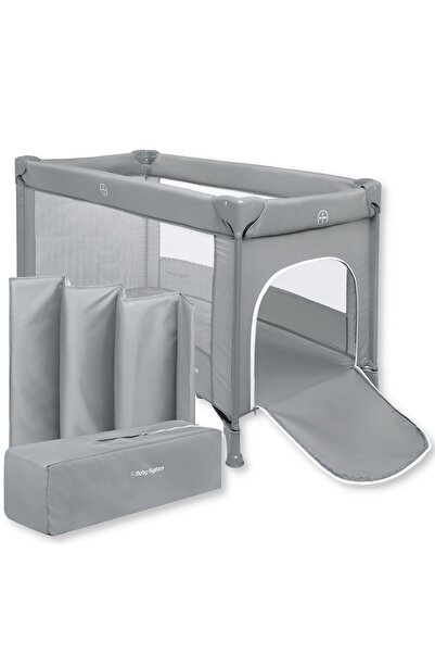 Moby System Pătuț de călătorie Happy Traveller BASIC - gri