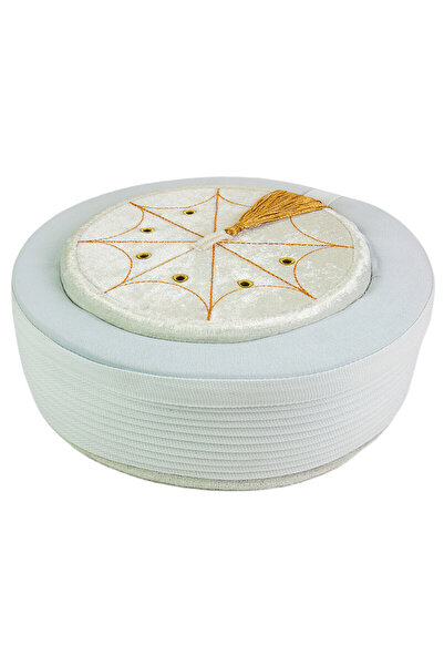 ihvan online Imam Sarığı - Sultan Sarığı - El Sarması Kadife Sarık - Krem