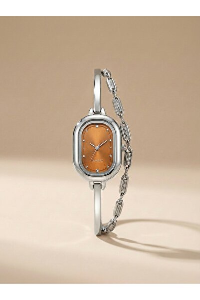 KLISHE Butik Diva Silver & Bronz Kadran Çelik Kol Saati, Old Money, Şık, Saat...