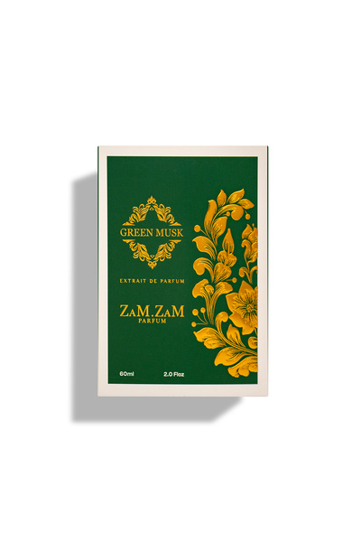 Zamzam Perfume عطر زمزم بالمسك الأخضر للرجال والنساء - 60 مل ماء عطر للجنسين