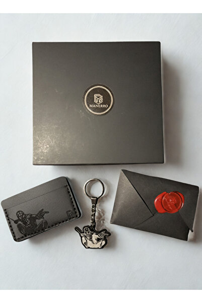 Manerro Örümcek Adam Temalı Cüzdan ve Anahtarlık Hediye Seti - Premium Kutulu...