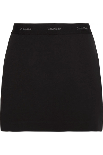 Calvin Klein PONTE LOGO WB MINI SKIRT Kadın Siyah Etek