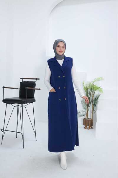 Nissra Ankanoor Double-Breasted Collared Buttoned Vest Anka2518203