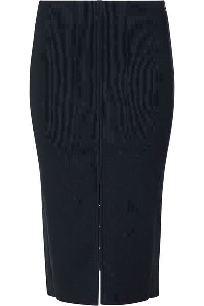 Calvin Klein HOOK & EYE KNITTED S Kadın Siyah Etek