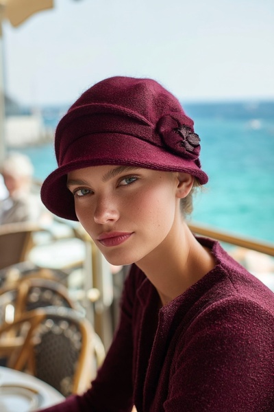 LAGRANZE Bella Rose Angora Women's Hat Beanie