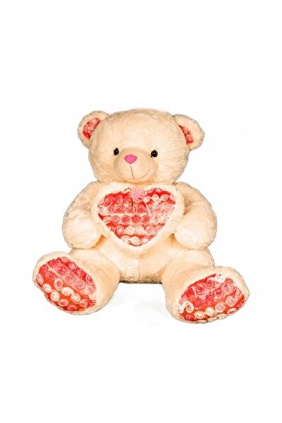 KotaBaby Ursuleț de pluș gigant 90 cm, Kota Baby, crem/roz