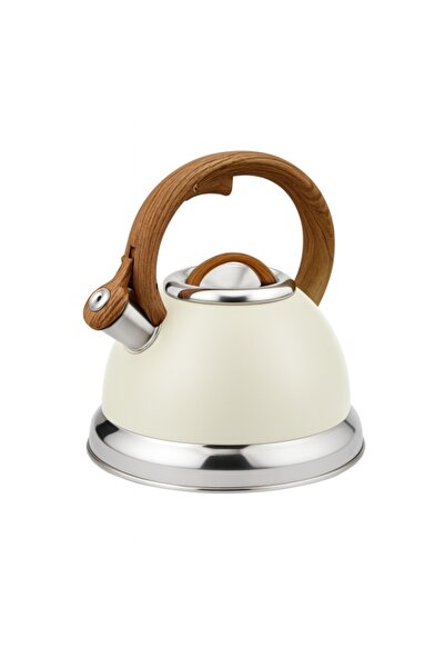 Zilan Retro stainless steel kettle with whistle ZILAN, 3.5 L, wide base, soft-touch handle, ZLN 1290, crea