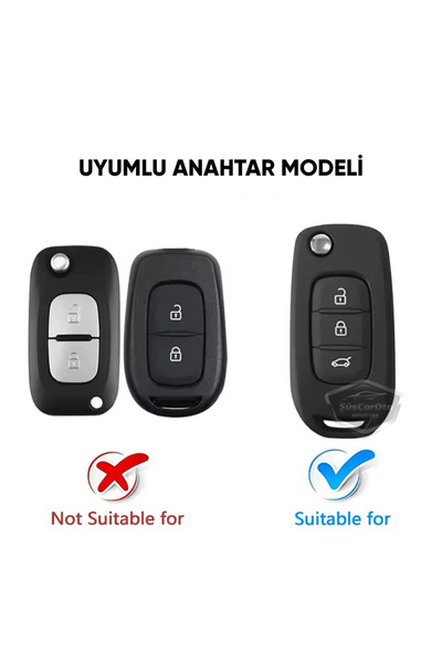 ŞüsCarOto Aksesuar Renault Megane 4 Clio 5 Kadjar Captur Kaleos Silicone Auto Key Case Cover Container Shock-Absorbing Keychain