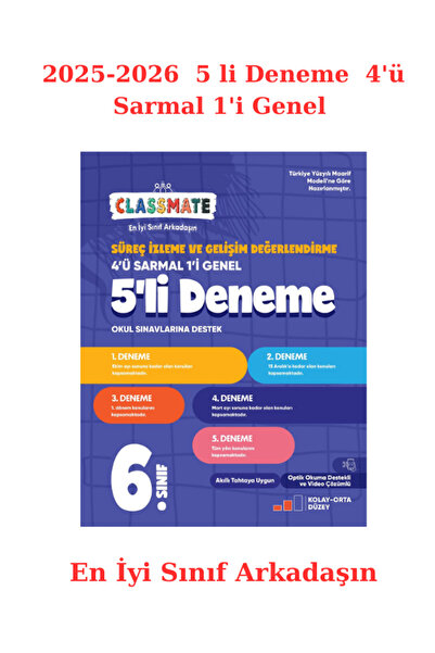 Okyanus Yayıncılık 6. sınıf 5 li deneme seti