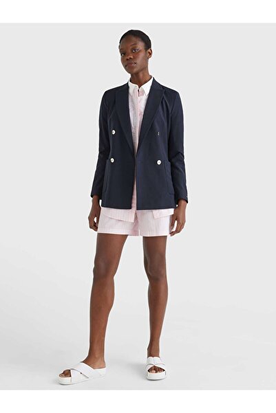 Tommy Hilfiger WOOL BLEND GOLD BUTT Kadın Siyah Blazer