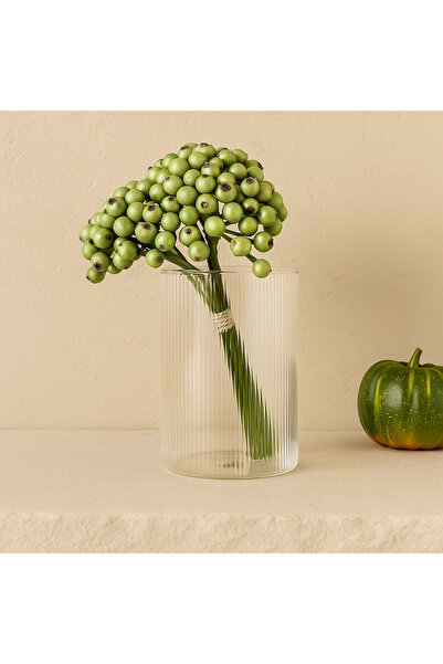 Evanev Kokina Yapay Yılbaşı Çiçeği Buket Yeşil 25 cm