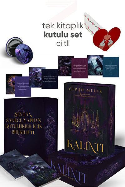 İndigo Kitap Kalıntı (CİLTLİ-KUTULU-YAN BOYAMALI) Özel Tasarım Kalp Ayraç Hediye