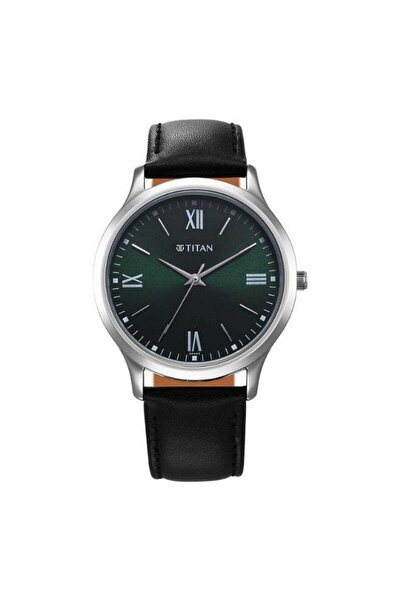 Titan ساعة رجالية 1825SL16 - علبة من الفولاذ المقاوم للصدأ، مينا أنيق، سوار مريح