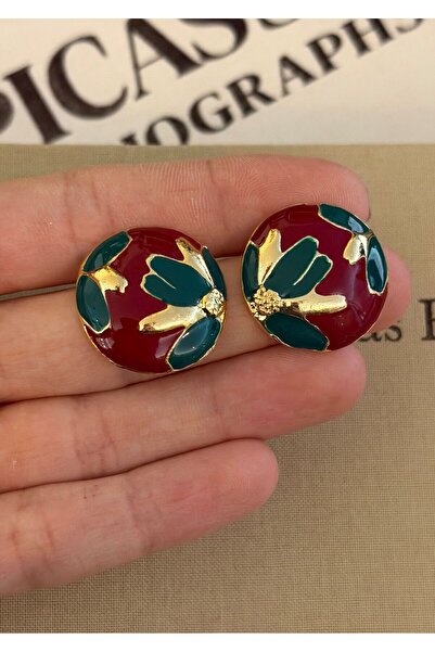 MioArt أقراط زهرة الأقحوان الأنيقة المطلية بالمينا